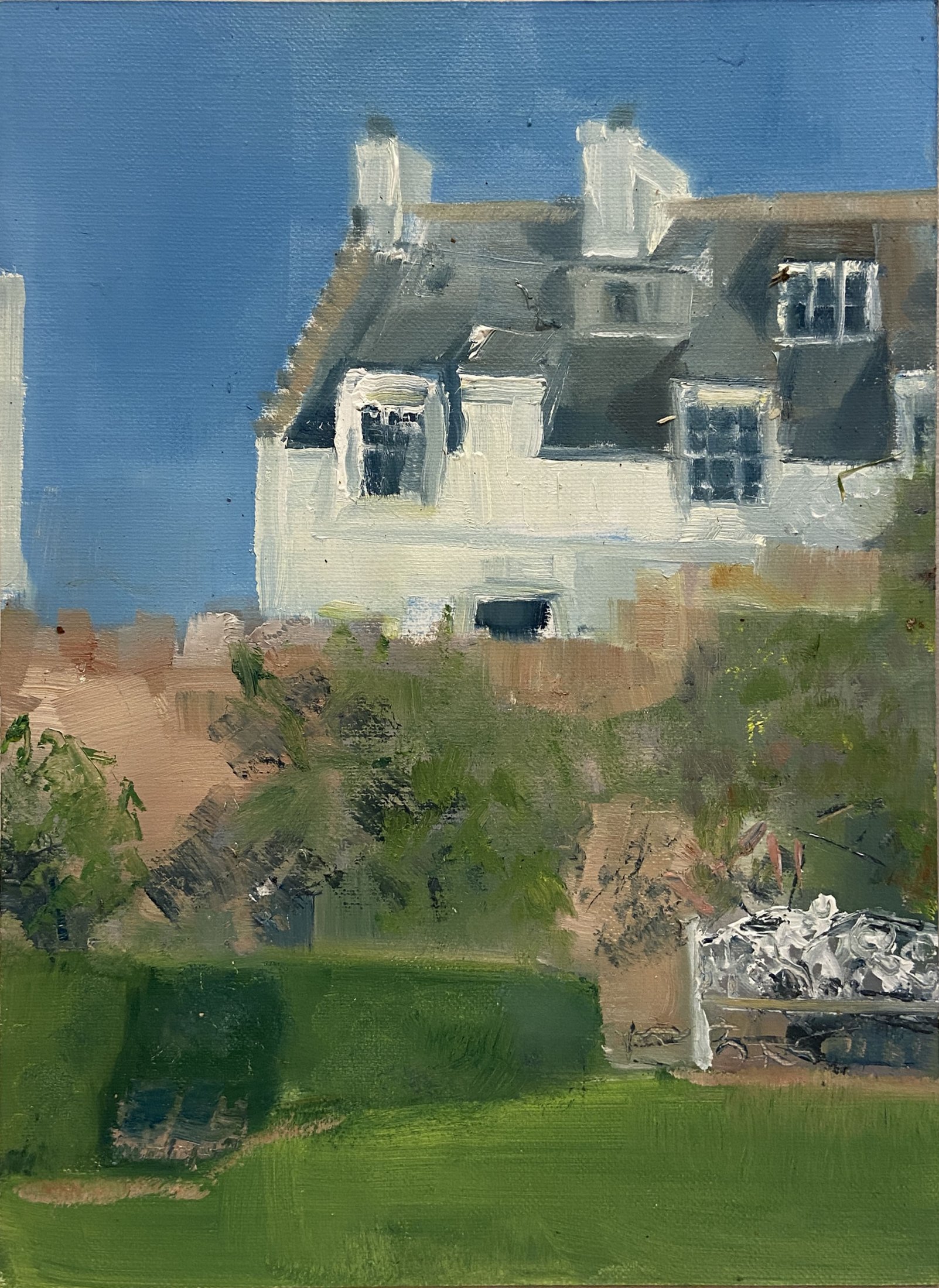Linda Sheridan 12B - BACK AGAINST AN OLD TREE - INVERESK LODGE GARDEN