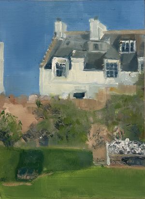 Linda Sheridan 12B - BACK AGAINST AN OLD TREE - INVERESK LODGE GARDEN
